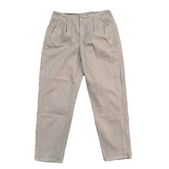 Eileen Fisher Women’s Organic Cotton Denim Tapered Pant Size 10 Tan Light Barley - Picture 1 of 10